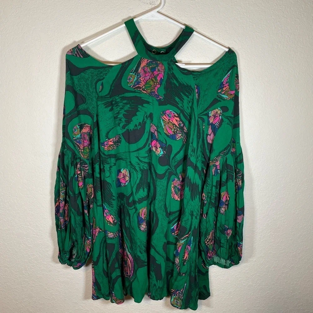 Free People Drift Away Printed Tunic Top